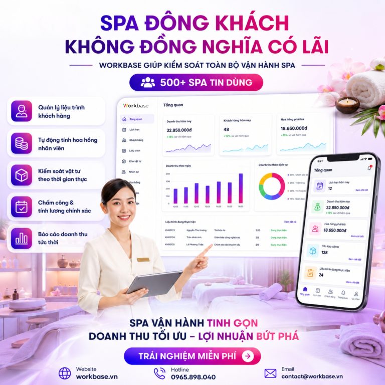 phần mềm quản lý spa